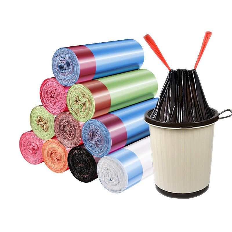 加厚抽绳垃圾袋家用手提式黑色特厚超厚小大号厨余厨房实惠装