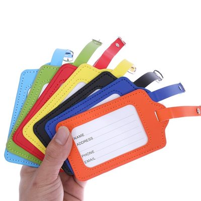 速发Colorful PU Leather Luggage Tag Cover Boarding Pass Suit