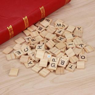 Craft Alphabet PCs Wooden 100 Scrabble 速发DIY Tile Supplies