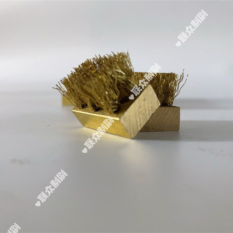 定制木柄铝板不锈钢纯铜毛刷条除尘轨道激光铜刷导电工业用钢丝条