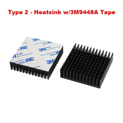 New 2 pcs Black 40x40x11mm Aluminum Heat Sink Radiator Heats