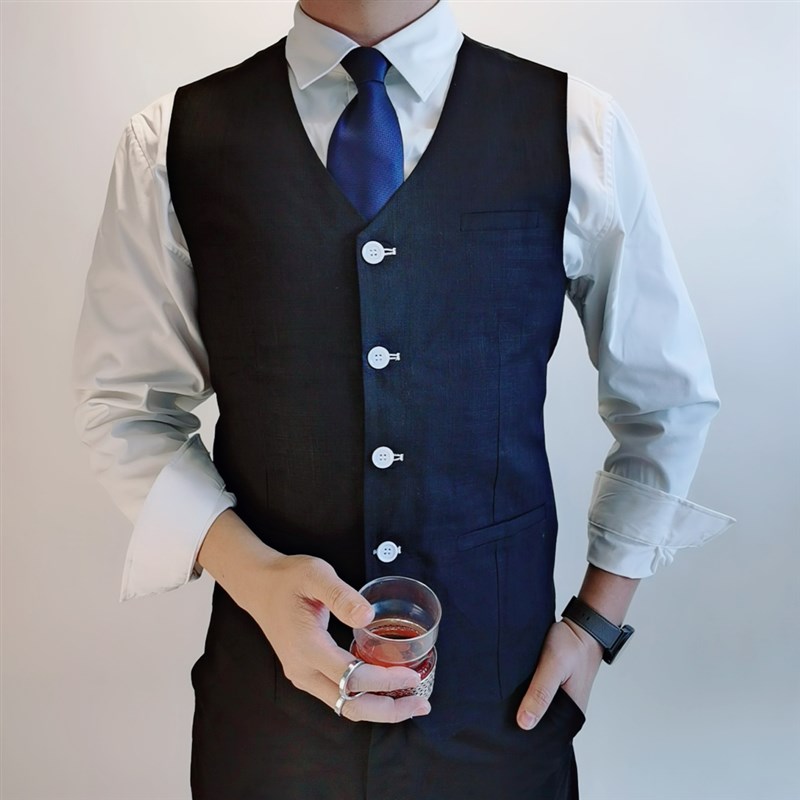 夏季超薄款新款男士西装马甲背心伴郎服男装新郎结婚休闲西服马夹