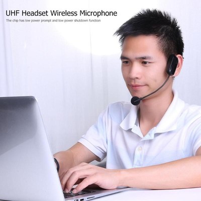 HF Headset Wireless Microphone with Receiver for Teaching Vo