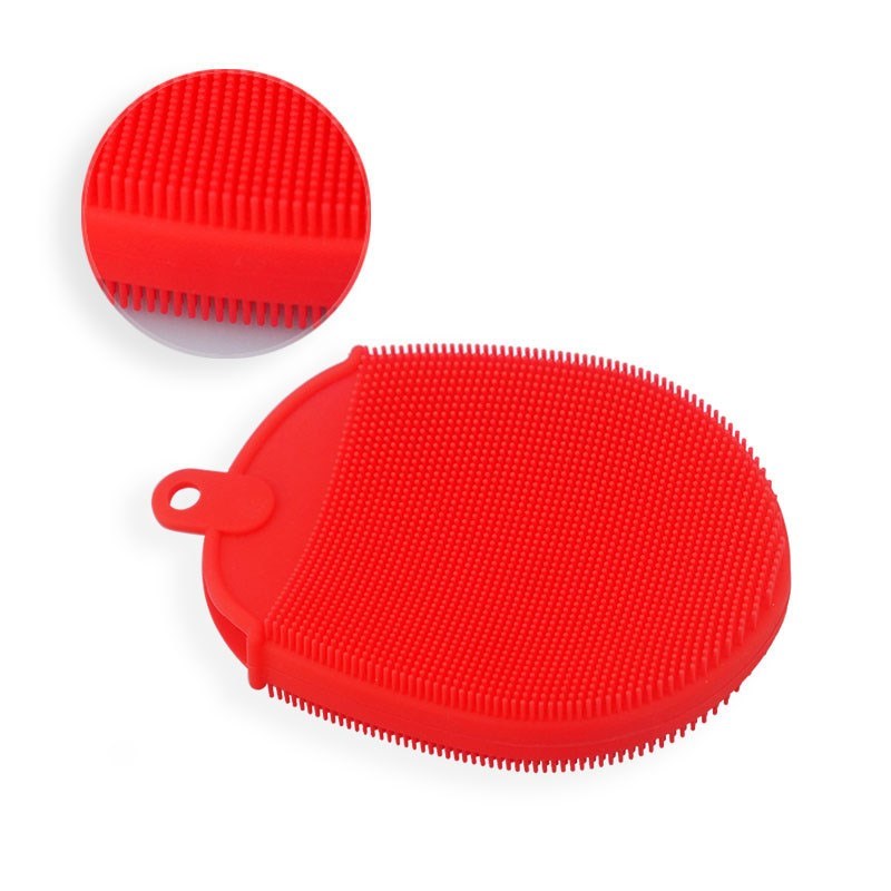 网红1Pcs Silicone Massage Scrub Brush Soft Exfoliating Glove