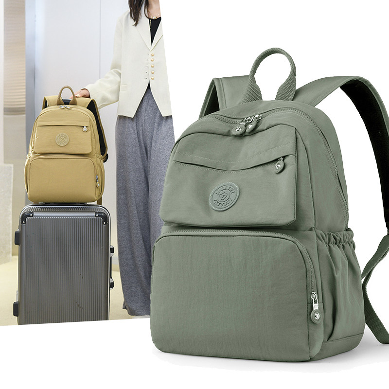 牛津布双肩包女简约多层大容量休闲旅行包百搭防水帆布旅游书包包,箱包皮具/热销女包/男包,双肩背包,淘宝优惠券,粉丝福利购,淘宝优惠卷