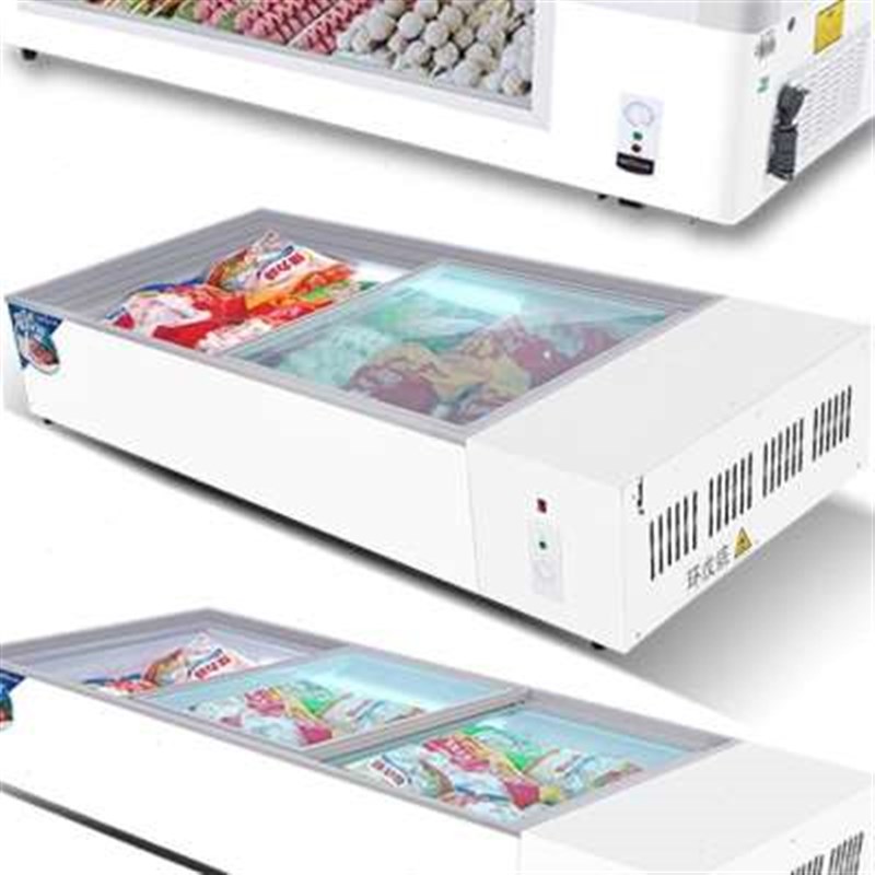 。不锈钢炸串烧烤熟食展示柜台式阶梯点菜柜冰柜冷藏保鲜柜卧式摆