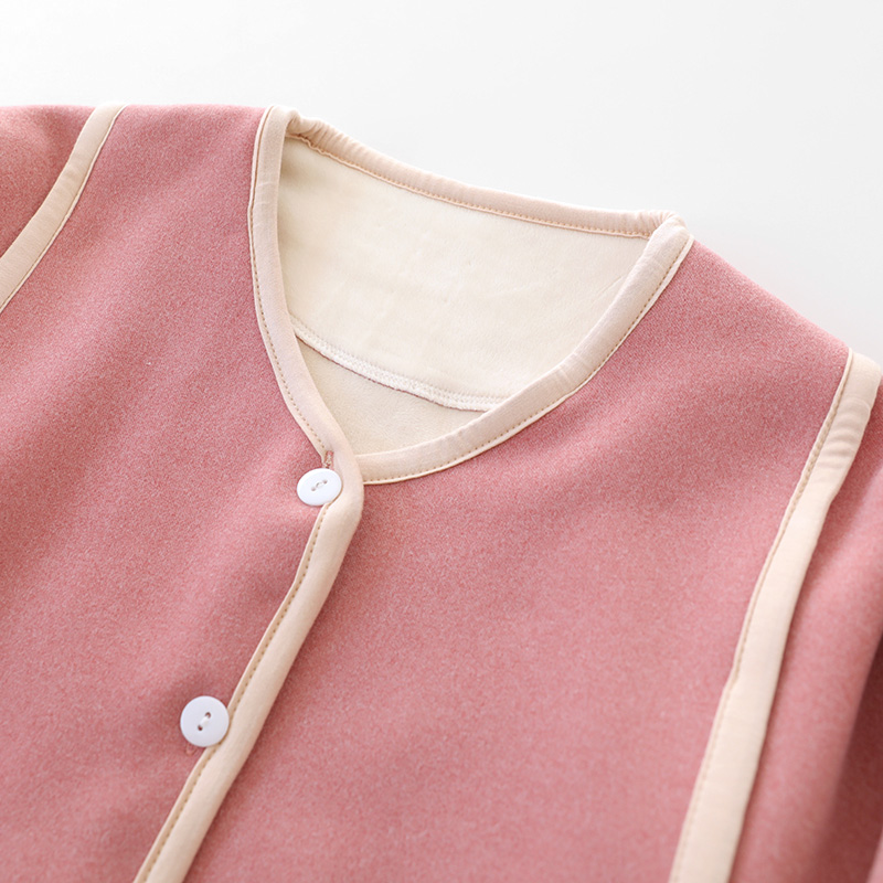 秋冬季保暖德绒月子服上衣单件孕妇产后睡衣哺乳喂奶X衣家居服怀