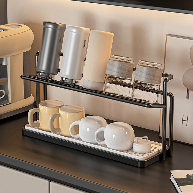 杯架双层沥水托盘架厨房餐桌台面玻璃杯子茶杯咖啡水杯收纳置物架,家庭/个人清洁工具,杯架,淘宝优惠券,粉丝福利购,淘宝优惠卷