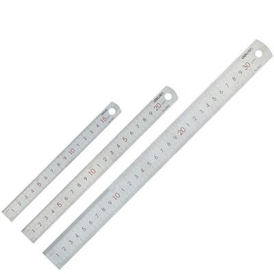 新款不锈钢尺子直尺金属长尺格尺15cm20cm30cm刻度尺铁尺小学生文