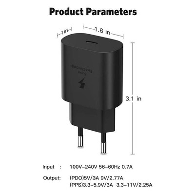 EP TA800 Samsung Note 10 Pro 25W Type C Charger Adapter USB