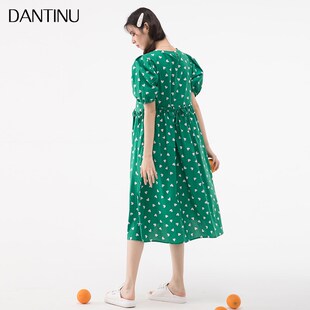 孕妇装夏款连衣裙时尚法式碎花中长款夏天薄款Q显瘦大码高腰长裙