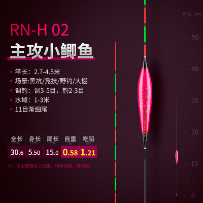 小凤仙红绿尾鱼漂高灵敏加粗超醒目远投近视野钓浅水鲫鱼纳米浮漂