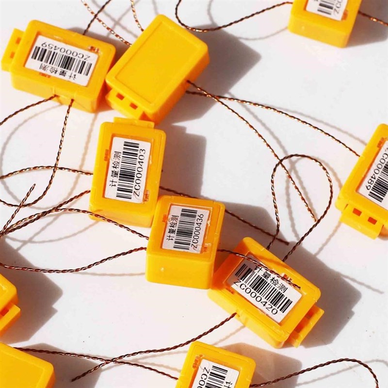 100piece Rectangle Bar Code Plastic Meter carry112mm wire Se