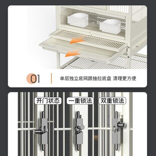 极速鸟笼鹦鹉笼子家用豪华别墅三层多层繁殖玄凤空间特大型群笼子