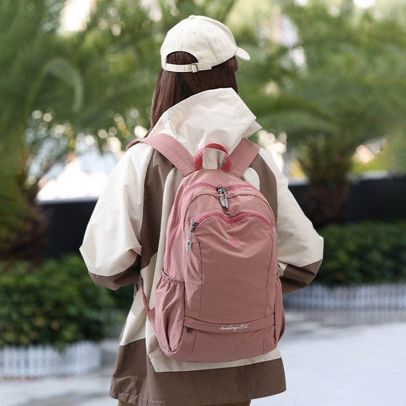 户外超轻背包女士双肩旅行轻便2024新款登山通勤折叠双肩包旅游包