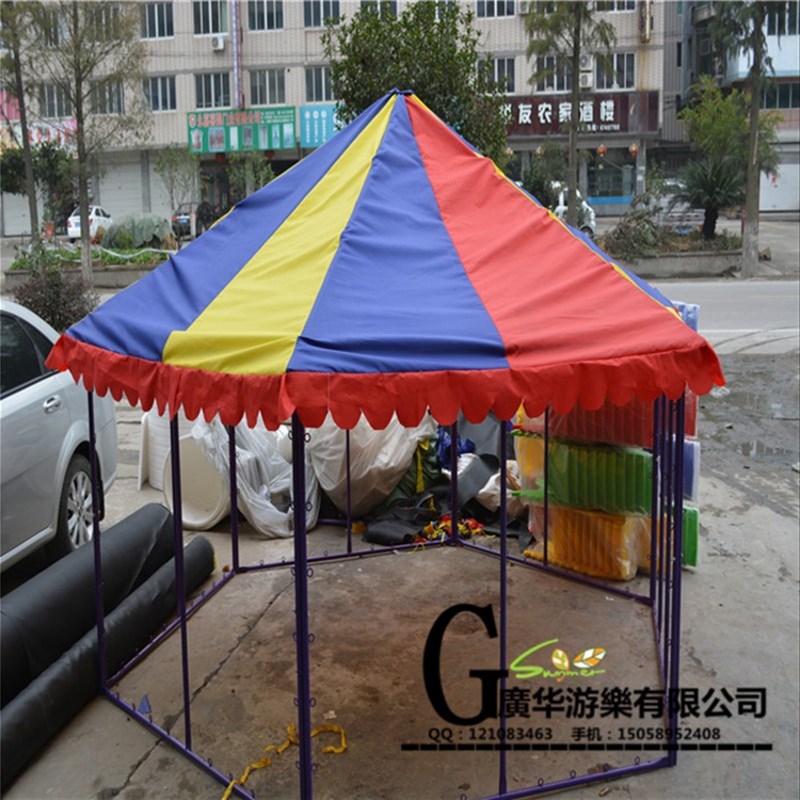 速发幼儿园蹦蹦床篷顶 儿童跳跳床蓬布 彩色布篷 帆布顶棚防雨防