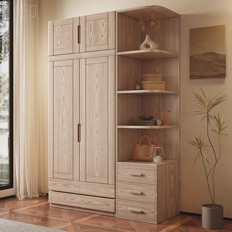 和谐家园白蜡木全实木衣柜家用卧室现代家居简约对开门原木色衣橱,住宅家具,独立衣柜,淘宝优惠券,粉丝福利购,淘宝优惠卷