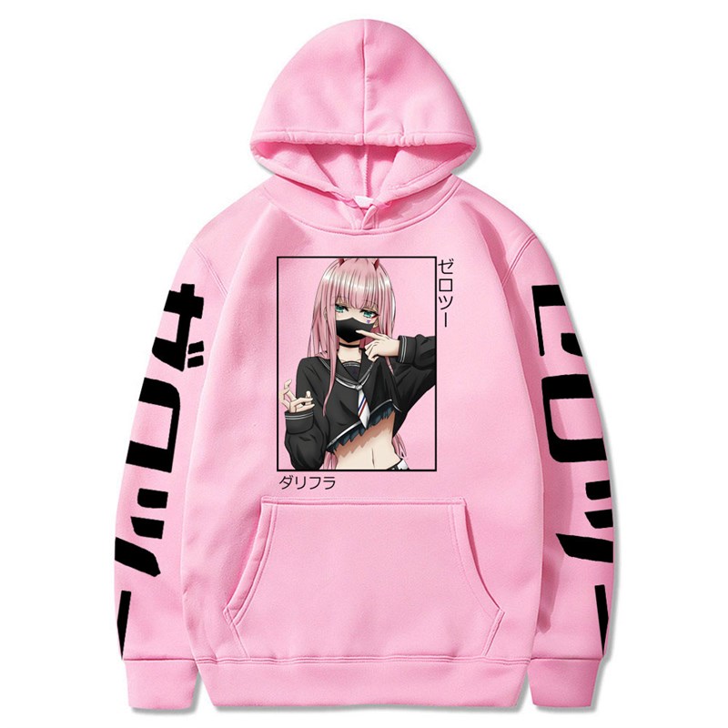 速发Darling In The Franxx Print Hoodies Janpanese Anime Men