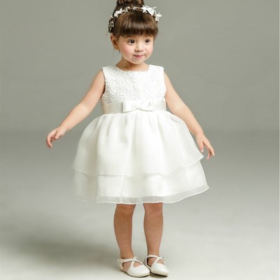 女宝宝礼服满月公主裙冬款一百天周岁生日婚礼百日婴儿婚纱连衣裙