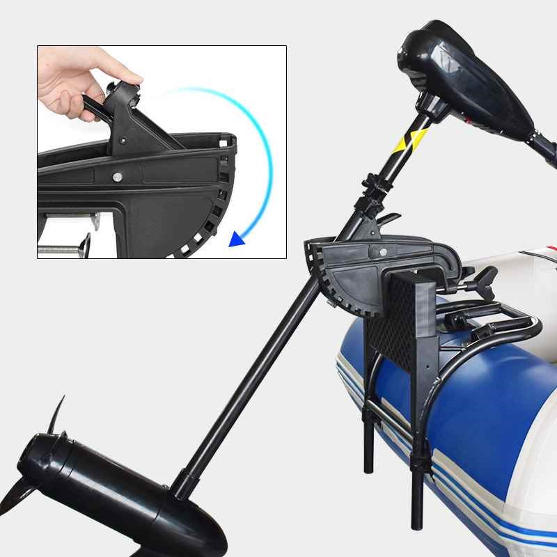 12V船用电动推进器挂机皮划艇橡皮艇塑料渔船马达悬挂支架