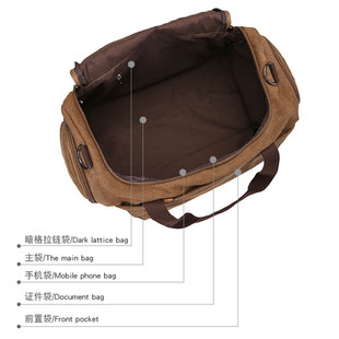 大容量手提旅行包男加厚帆布包短途出差包行李袋单肩旅游包行李包