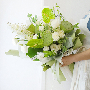 教师节鲜花包装 材 纸晨雾哑光纸单色卷材G磨砂雾面纸花艺防水包装