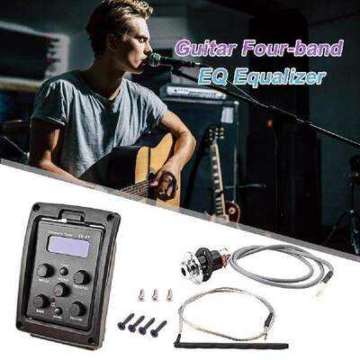 推荐Guitar Pickup Preamp Tuner System 4-Band EQ Equalizer