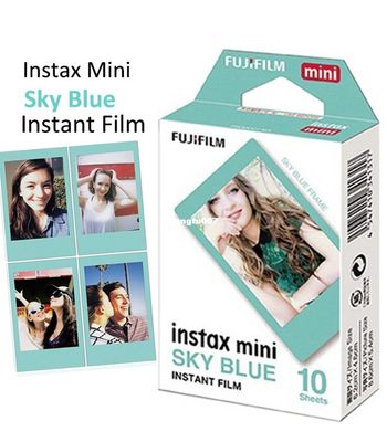 Genuine Fujm Fujifilm Instax Mini 8 Fili Sky BluTe Frame + B