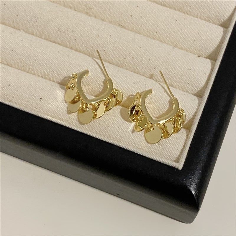 「晚宴c位」流苏圈圈蚊香盘耳夹无耳洞女简约小众金属设计感耳环,饰品/流行首饰/时尚饰品新,耳环,淘宝优惠券,粉丝福利购,淘宝优惠卷