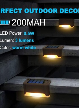 LED Solar Lights Path Stair Outdoor Light Step Lamp Garden Y