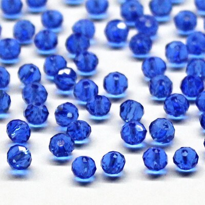 4mm 6mm Czech Rondelle Spacer Crystal Glass Beads  Jewelry M