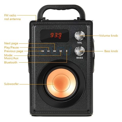 速发Bluetooth Speaker 20W Subwoofer Heavy Bass Wireless Ster