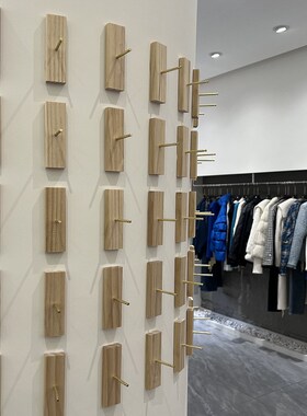 柱子墙上展示架首饰展示架耳钉耳环耳饰上墙展示架实木袜子展示架