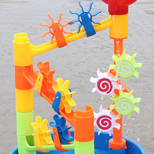 儿童戏水桌转转乐洗澡p玩具宝宝室内沙滩玩水台水车转轮浴室男女