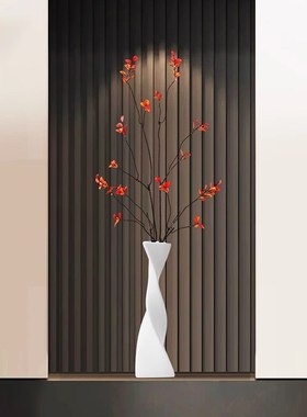 入户玄关装饰摆件电视柜壁龛插花长花瓶客厅家居装饰品轻奢高级感