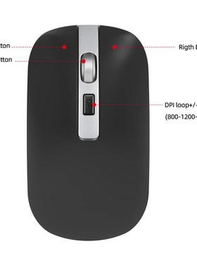 Wireless Bluetooth Mouse 2.4G Dual Mode Silent Mouse 4 Key 1
