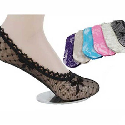 超薄款蕾丝船袜女浅口隐形透气春夏秋季超短丝袜袜低帮脚踝袜子黑