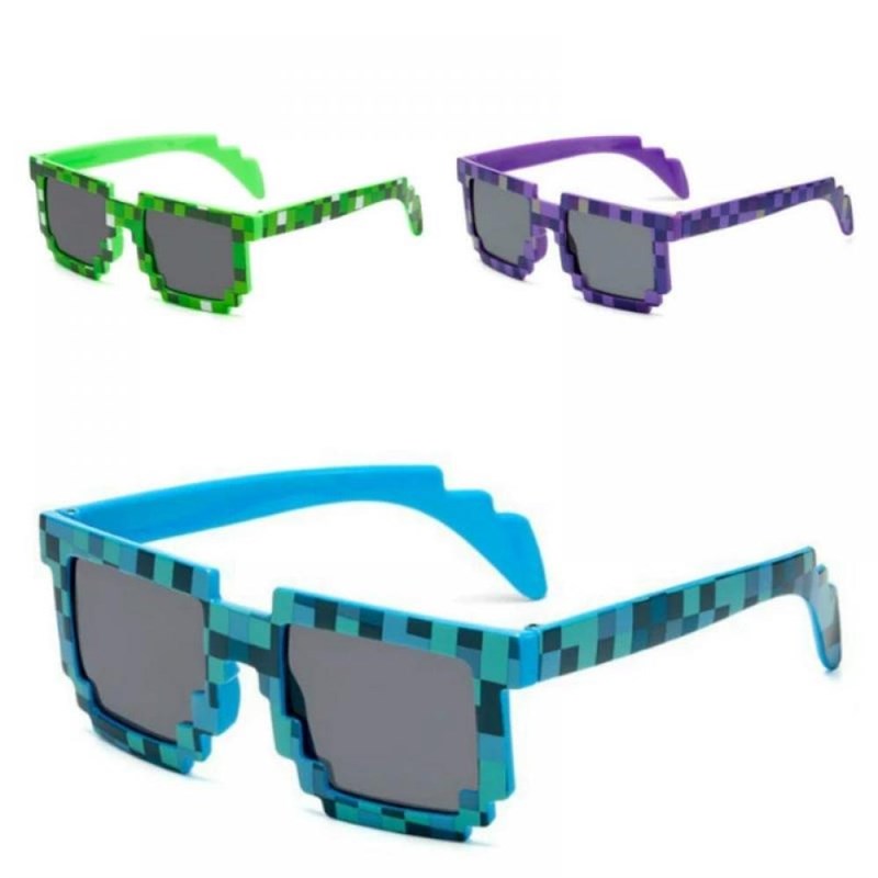 推荐Thug Life Mosaic Glasses Sunglasses Men Women 8 Bit Codi