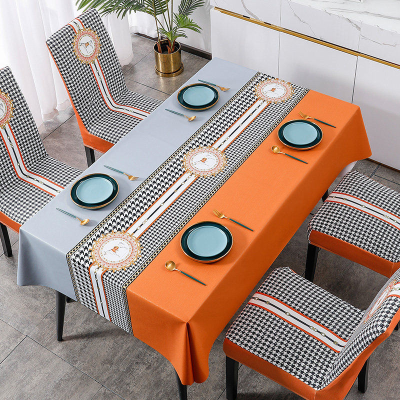 餐桌椅子套罩椅垫套装坐垫子靠背一体家用台布高级感凳子酒店桌布