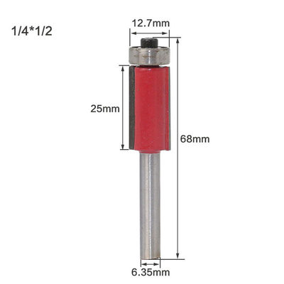 速发1/4 Trimming Cutter Double Edge Straight Router Bit Wood