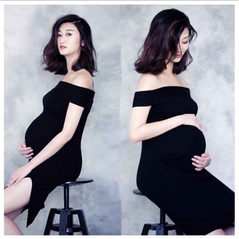 孕妇照服装新款针织修身裙孕妈摄影拍照写真影楼孕妇照片写真服装
