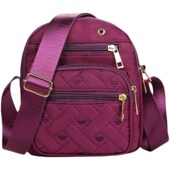 新款 休闲竖款 多层大屏手机包单肩包牛津女斜挎布包迷你手机袋小包