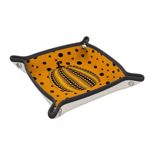 艺术设计草间波点南瓜 桌面收纳筐储物口红化妆品布艺杂物收纳盒