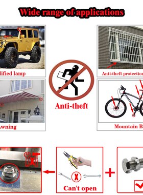 Security Anti Theft Screws Nuts M6 M8 M10 M12 304Stainless S