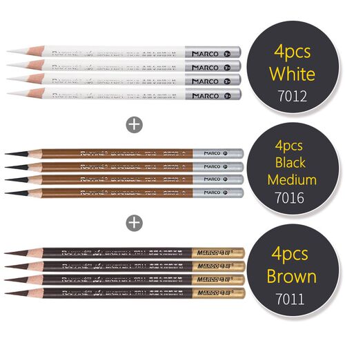 Drawing Sketch Pencils-Pen Art-Supplies Wood Marco Professio