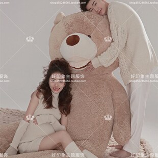 影楼新款孕妇拍照服装韩版简约情侣毛衣时尚夫妻艺术照摄影在家拍