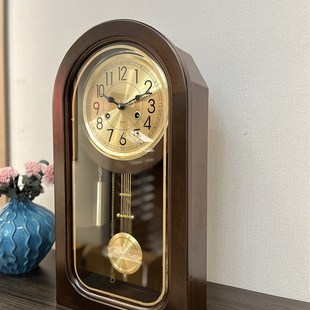 纯铜机械机芯可座可挂钟表整点报时上链条新中式大号摆钟座钟台钟