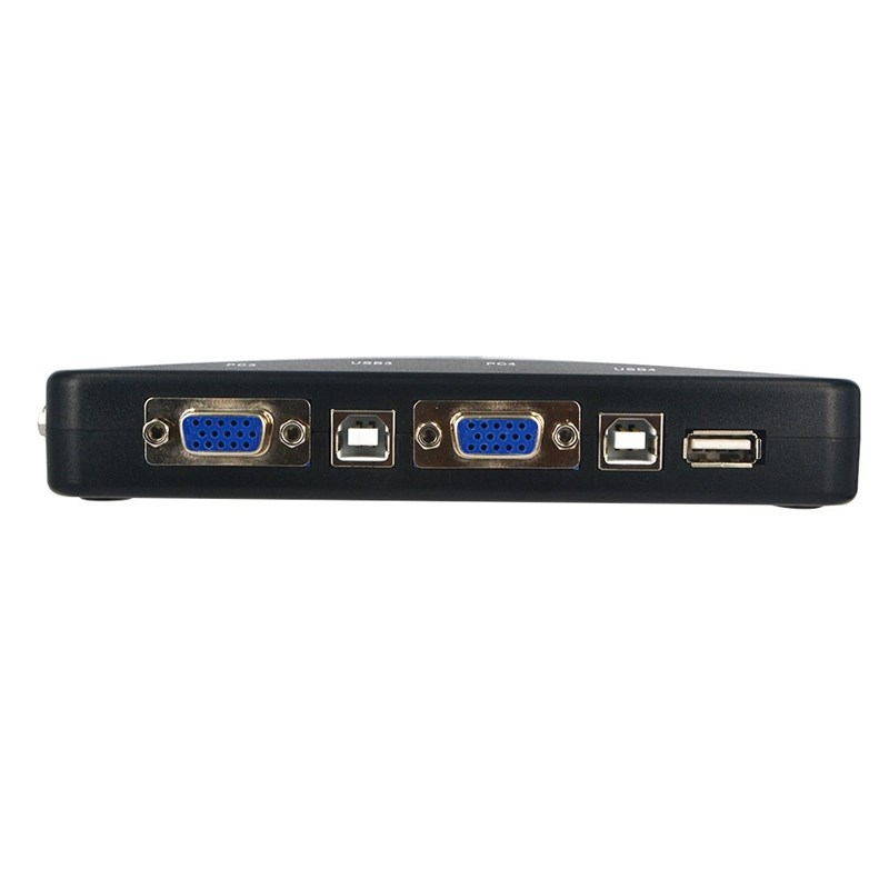 USB KVM 4 Ports Selector VGA Print Auto Switch Moniter Box V 鲜花速递/花卉仿真/绿植园艺 花艺材料 原图主图