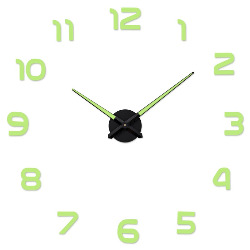 夜光立体数字挂钟创意家居产品客w厅卧室装饰墙贴钟表diy clock钟