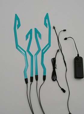 Motorcycle Bike Helmet LED cold light Strip EL Sticker Water